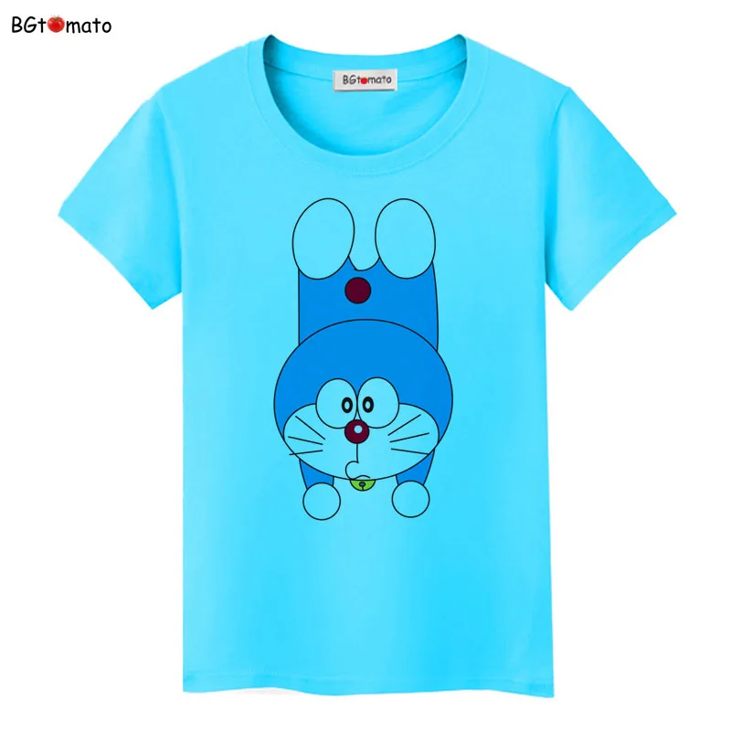 BGtomato doraemon футболка женская детская мечта прекрасный мультфильм рубашка бренд хорошего качества удобные повседневные топы