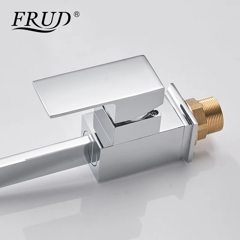 Frud Твердые Латунные кухонные краны Поворотный смеситель мойки кран холодной и
