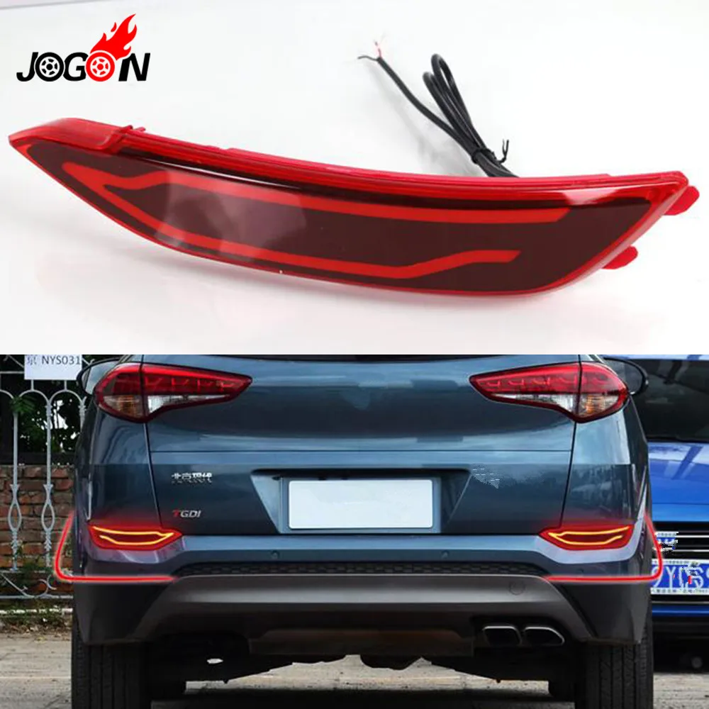 

2pcs Red LED Assembly For Hyundai tucson 2015 2016 Rear Bumper Light Brake Tail Lamp