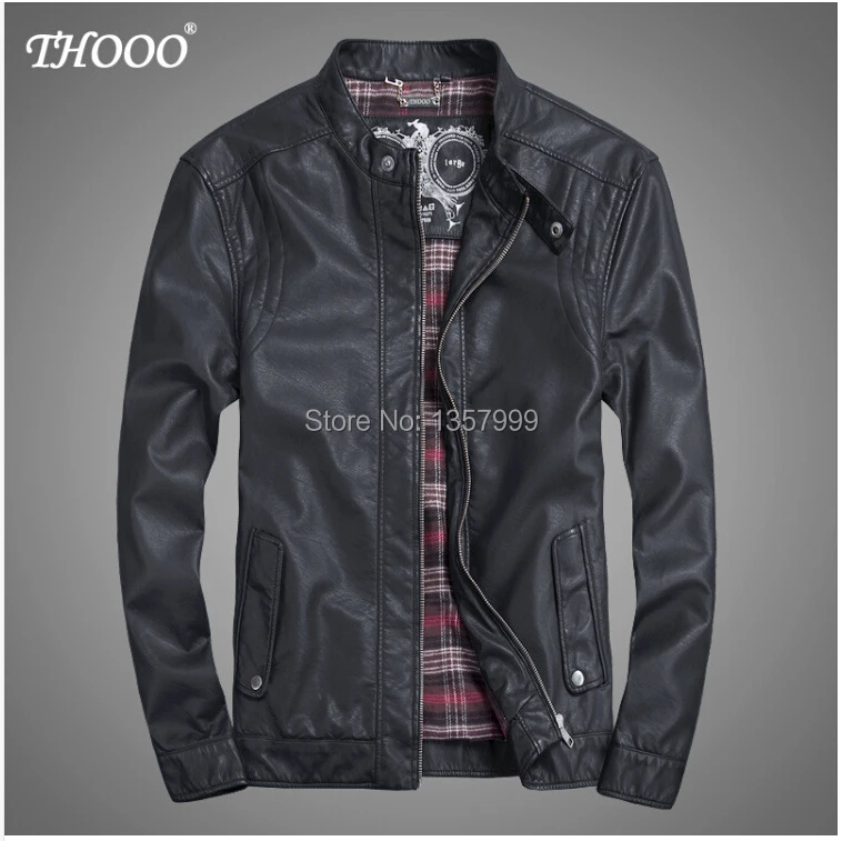 2015 Big size M XXXXL men genuine Leather jacket coat Men