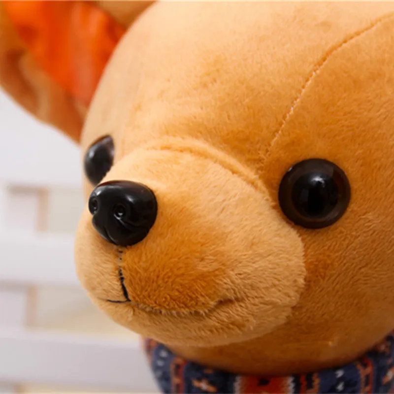 Miaoowa 1pc 25cm Cute Chihuahua Plush Toy Kids Toy Stuffed Creative Animal Doll Simulation Birthday Gift for Girls & Kids