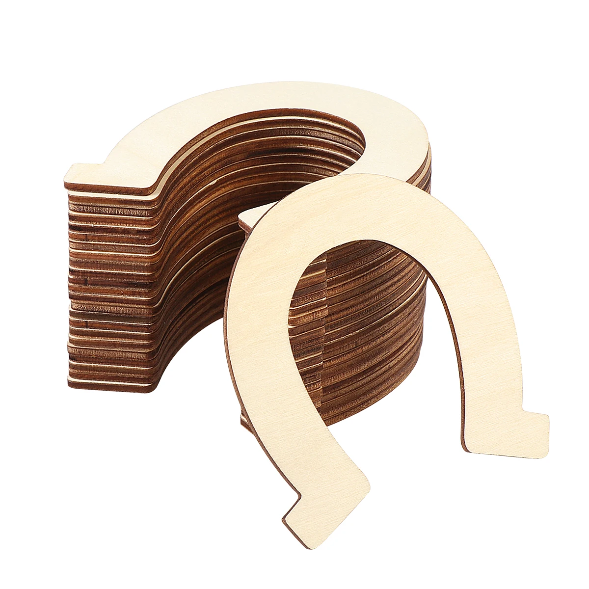 

Healifty 24PCS Wooden Unpainted Cut Horseshoe Wood Cutouts Horseshoe Natural Chip Shape For DIY Decoration Wedding Crafting