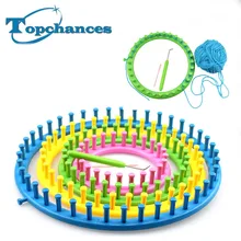 Высокое качество Новинка 4 шт./лот Красочные Круглый круглый шлем для вязания вязать ткацкий станок набор инструментов для самостоятельного ремонта 4 Размер 14 см 19 24 см 29 см