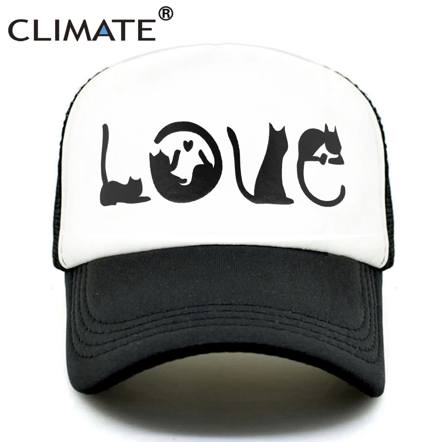 Adult Mesh Caps Hats Adjustable for Men Women Unisex,Print Cute Cat