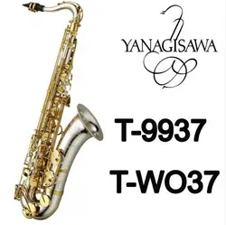Профессиональный Янагисава тенор Bb саксофон T-9937 T-WO37 серебрение поверхности золотой ключ бемоль Sax с мундштуком аксессуары для тростей