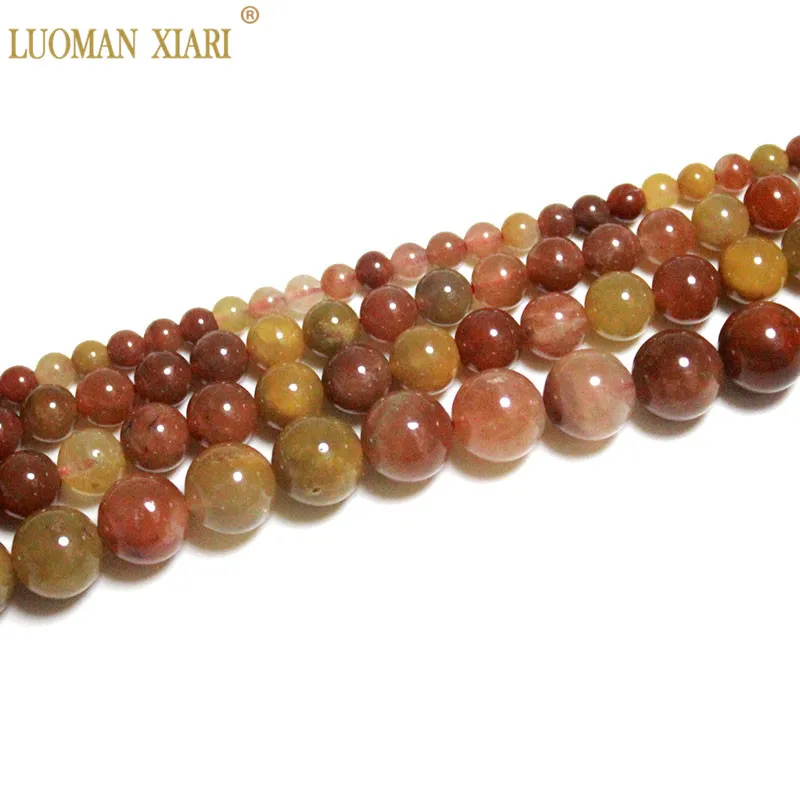 

Fine AAA 100% Natural Red Fukurokuju Crystal Round Stone Beads For Jewelry Making DIY Bracelet Necklace 4/6/8/10mm Strand 15''