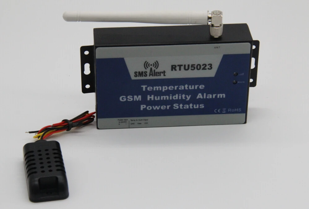 RTU5023 temperature humidity AC Power Status Solar Power DC Voltage monitoring GSM SMS Alarm controller(with 5m cable )