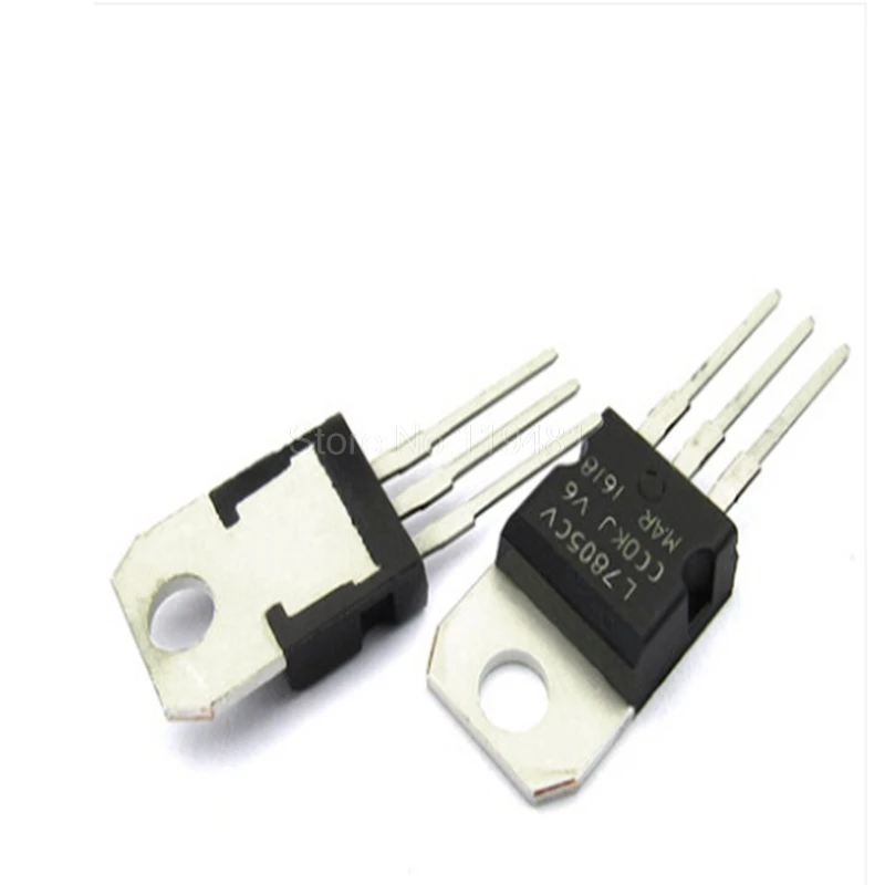 LM7805 Linear Voltage Regulator IC Positive Fixed 1 Output 5V 1A TO