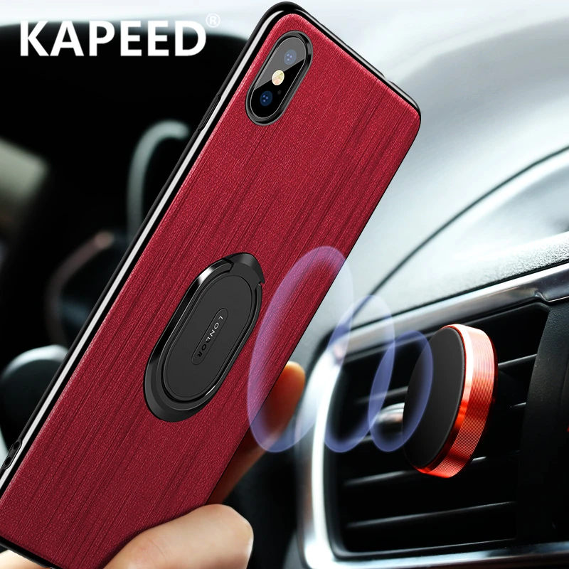 Чехол-держатель для Iphone X XR XS Max Роскошный деловой ударопрочный кожаный