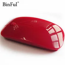 Binful Портативный оптический Беспроводной Мышь USB приемник РФ 2.4 г для настольных и портативных ПК вычислительные периферийных Интимные аксессуары 7 видов цветов