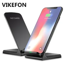VIKEFON HOT 10 Вт Qi Беспроводное зарядное устройство для iPhone X XS Max XR 8 Plus QC3.0 быстрая Беспроводная зарядная док-станция для samsung S9 S10+ Note 9 8