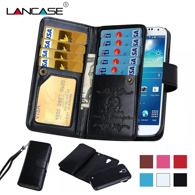 Special Price LANCASE For Samsung Galaxy S7 Case Flip Detachable Magnetic Card PU Leather Wallet Case For Samsung Galaxy S7 Edge S6 S6 Edge S5