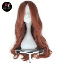 Miss U волосы Синтетические длинные волнистые Рыжий цвет Девушки Синтетический Косплей вечерние полный парик Хэллоуин ролевые игры волос