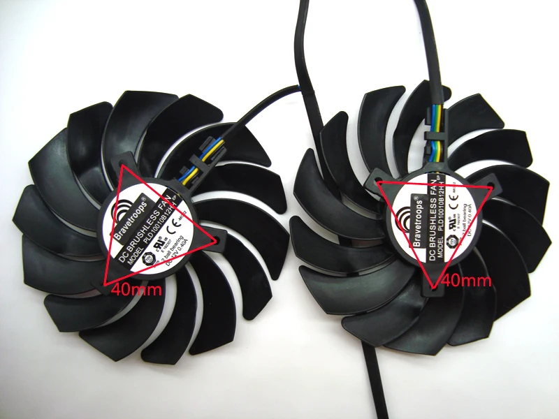 Бесплатная доставка 2 шт. PLD10010B12HH 0.40A 4PIN для MSI GTX1080Ti 1080 1070 1060 RX470 480 570 580 игровая