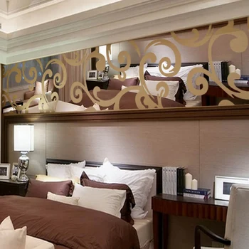 

Mirror Surface Fashion 3D Diy Mirror Wall Stickers Living Room Decoration Sticker Wall Decals Wall Art Home Decor