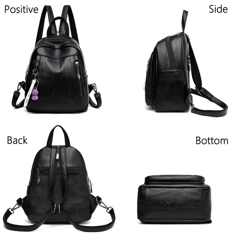  Multifunctional women's backpack Combination shoulder strap School girl backpack Ladies travel leat - 33015995786