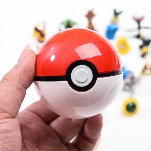 7 см милый Покемон мяч покебол PIKACHU Косплей Pop-up Poke Ball Детская игрушка подарок Горячая украшение для дома