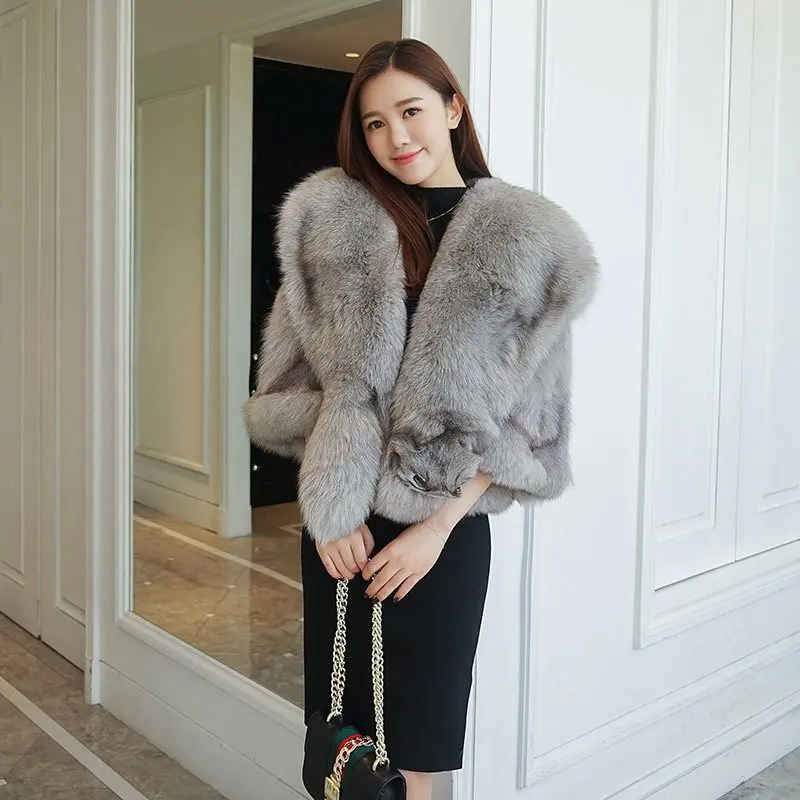 #*Cheap Top quality thickening war natural fox fur coats outerwear women real fur jackets fur overcoat 2018 autumn winter new collection