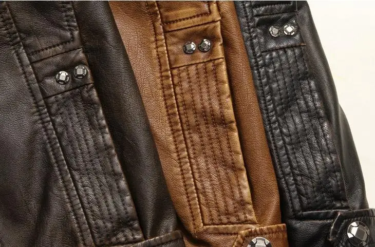 Новые мотоциклетные кожаные куртки мужские кожаные куртки, jaqueta de couro masculina, мужские Куртки из искусственной кожи