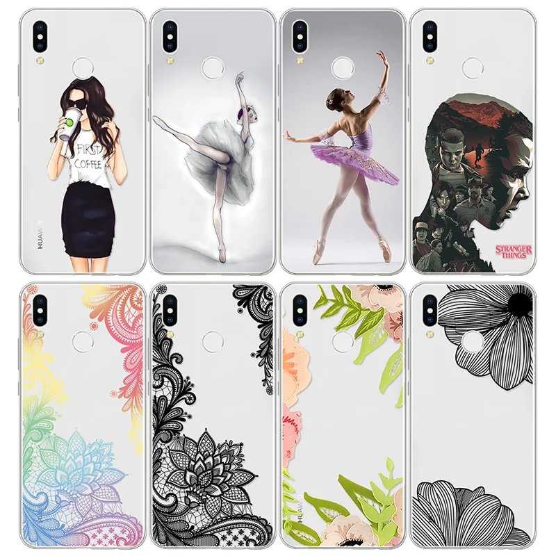 

Ballet Girl TPU Cover for Huawei P8 P9 P10 P20 Pro Lite Y6 2017 Mini P Smart Nexus 6p Y7 G8 Funda For Huawei Nova 3i Flower Case