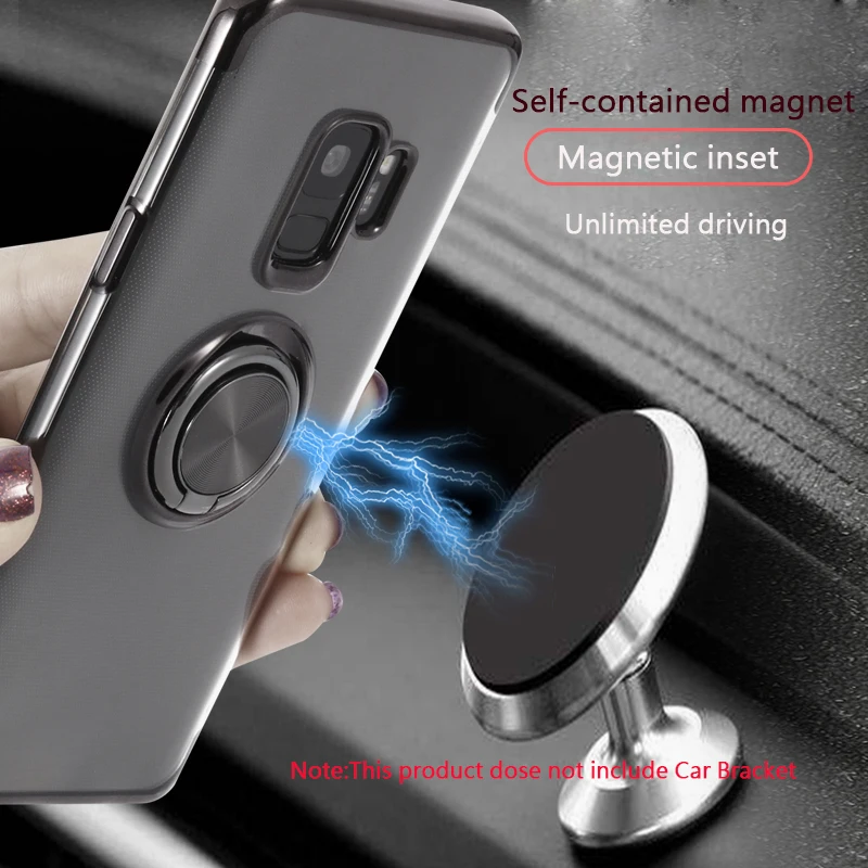 

Cover Case for Samsung Galaxy note10 pro platin Hidden Kickstand with Car Magnet Case for Galaxy S10 S9 S8 J6 Plus Cover Fundas