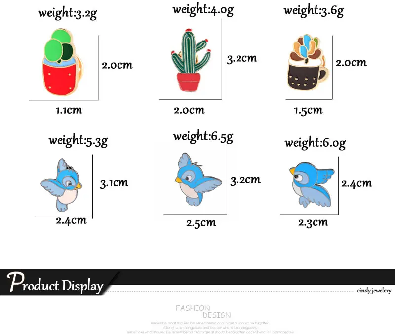 3~ 7 шт./компл. модные эмалированная брошь животное птица, мини юбка-пачка кошки с изображением растений кактуса розы вина Стекло брошки, изображающие жесты для Для женщин