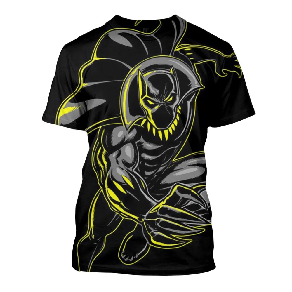 3D Print Black Panther Avengers Endgame Shirts Men T shirt Clothes t shirt Summer Top Cosplay Costume New
