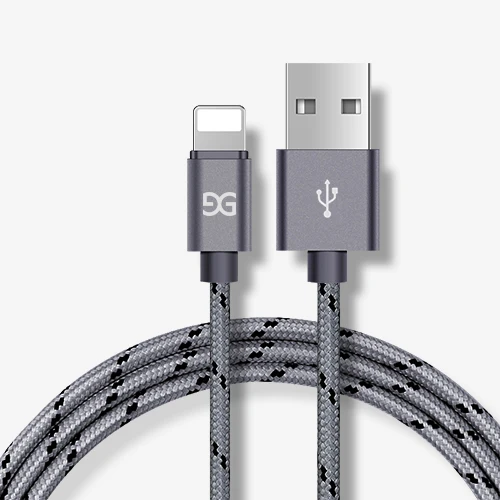 USB кабель для iPhone 6, GUSGU, USB кабель для синхронизации данных для iPhone X 8 7 6 5S se 2A кабель для быстрой зарядки 2 шт./лот - Цвет: Grey