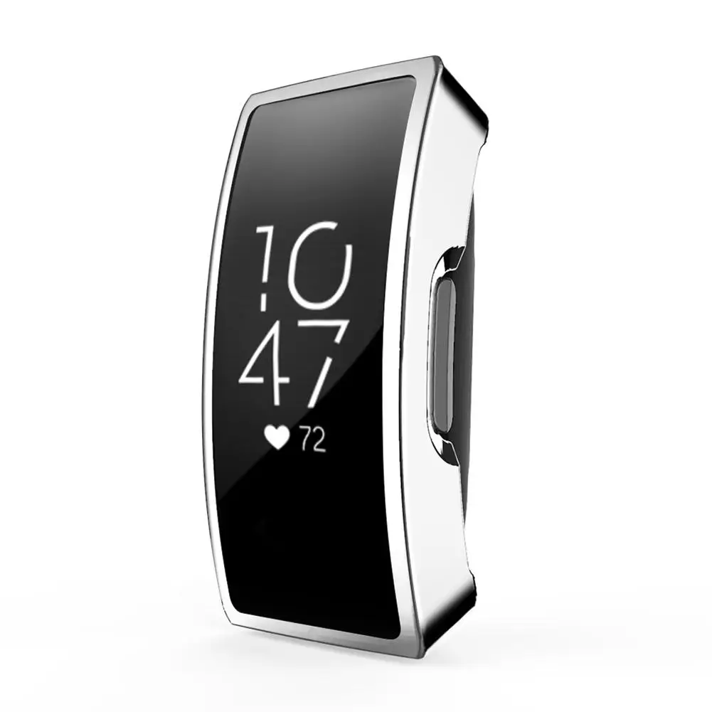 1 шт ТПУ защитный чехол для Fitbit Inspire HR фитнес трекер ультра-тонкий мягкий прозрачный ТПУ защитный чехол - Цвет: Silver