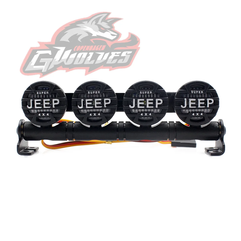 Gwolves 101 мм Алюминий 5 Режим Функция Jeep блики 4LED Light 1/10 1/8 1/5 Traxxas HSP Монстр короткие