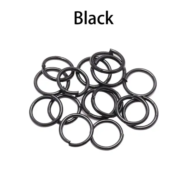 50-200pcs/lot 4 5 6 8 10 mm Jump Rings  Split Rings Connectors For Diy Jewelry Finding Making Accessories Wholesale Supplies Black