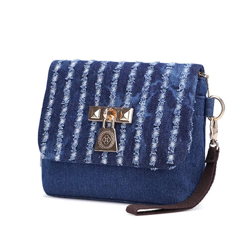 حقيبة يد فاخرة حقائب النساء مصمم صغيرة رفرف الدنيم حفرة Crossbody حقيبة للنساء التسوق عارضة حقيبة كتف Sac 2019