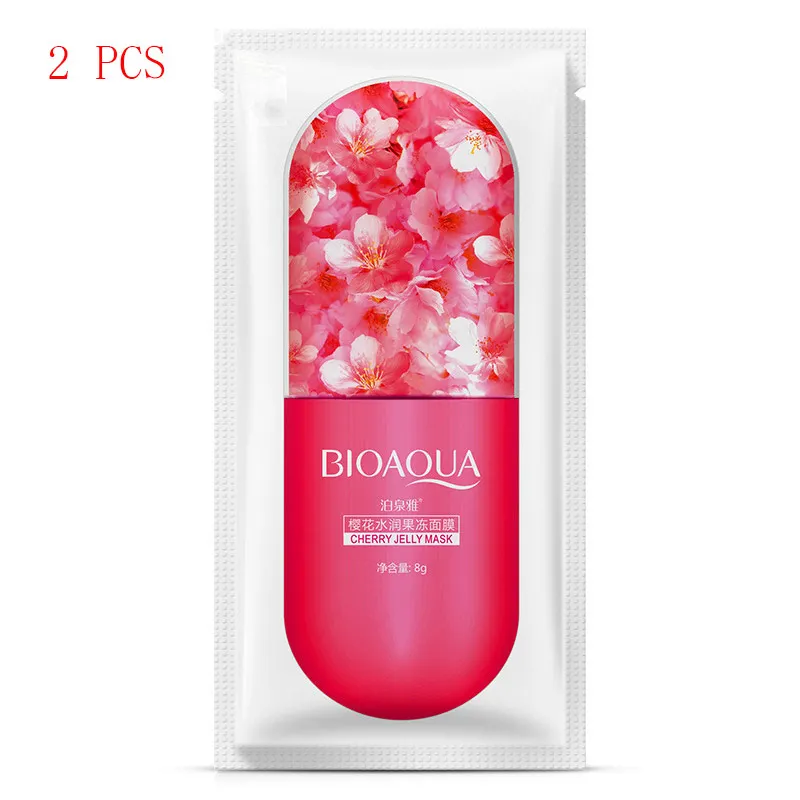 Cherry Jelly 2 2 шт Алоэ Лицо желе лист маска глубокая увлажняющая вишня увлажняющая маска для лица уточнить сон косметические маски уход за кожей предотвратить старение - Цвет: Cherry Jelly 2