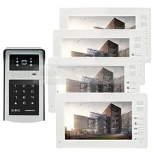 DIYSECR 7inch 1024 x 600 TFT LCD Screen Video Door Phone Video Intercom Doorbell 300000 Pixels RFID Reader + Password HD Camera