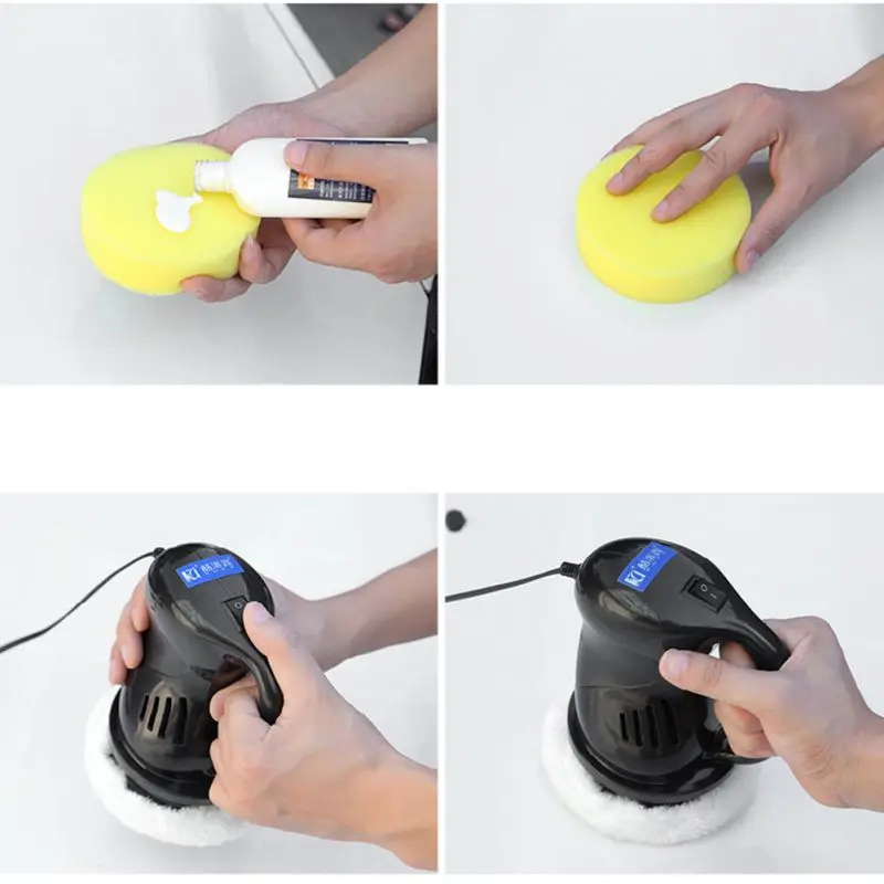  DC 12V Mini Waxing Dual Action Car Auto Polisher With 5 