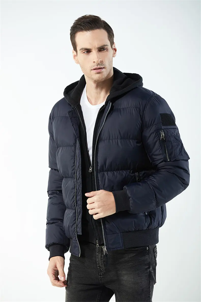 Dropshipping Winter Warm Mens Jackets Wind Resistant Autumn Stand Collar Filling Thick Coat Jackets Men Zipper Pocket US EU Size-07