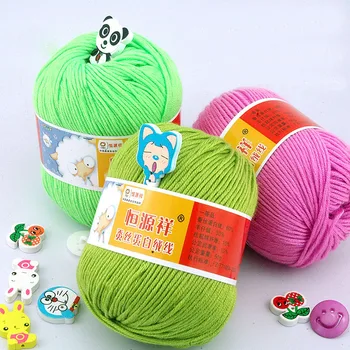 

Hot 500g 10 Balls Natural Cotton Of Wool For Hand Knitting Yarn Baby Crochet merino Wool garn kaschmir haak garen filati lana