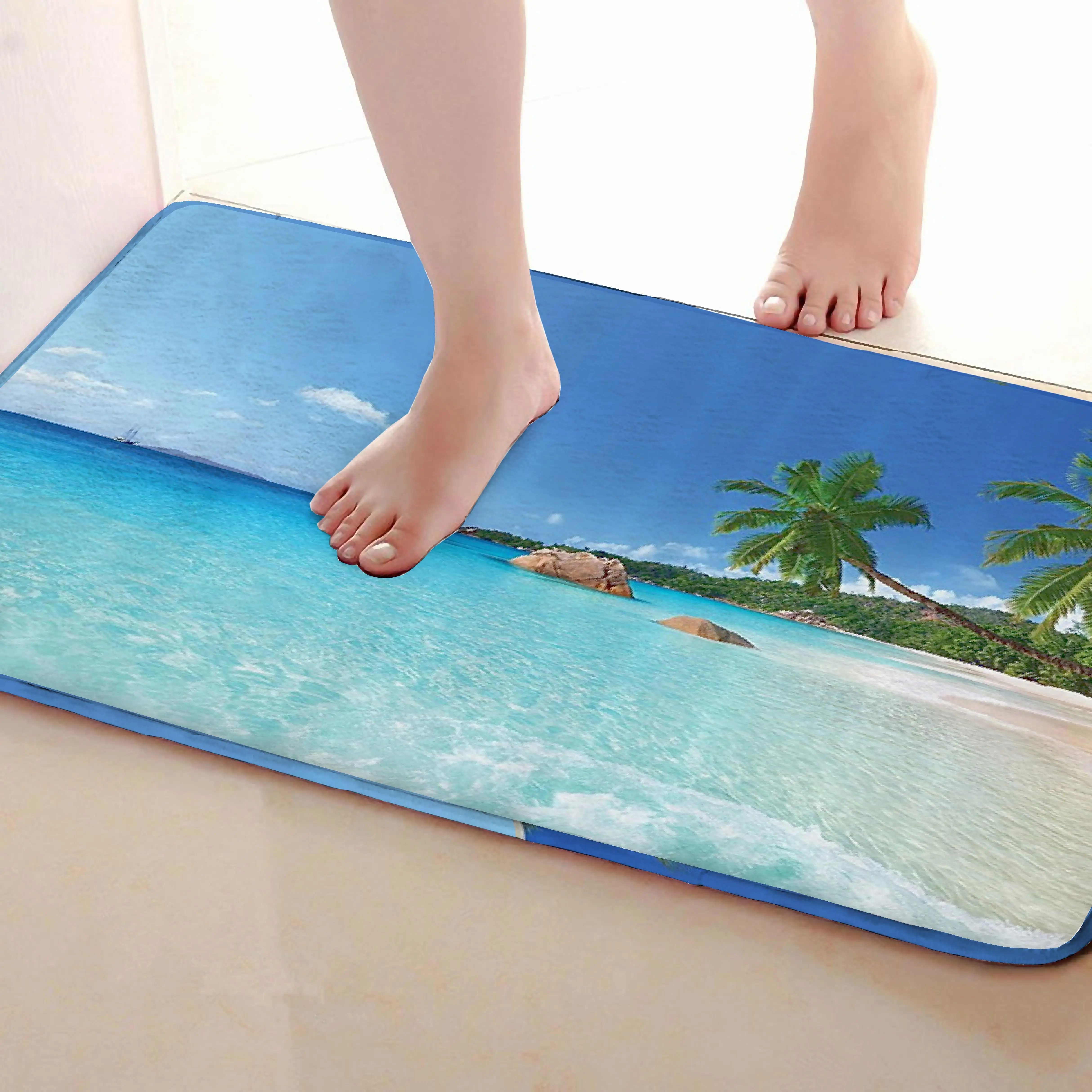 Beach Style Outdoor Mats,Funny Anti skid Bath Mat, Doormats,Door