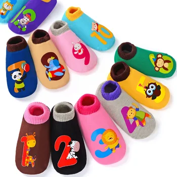 

2019 New Pattern Children Floor Socks Baby Non-slip Socks Cotton for Newborn Korean Cartoon Children Socks Spring And Autumn