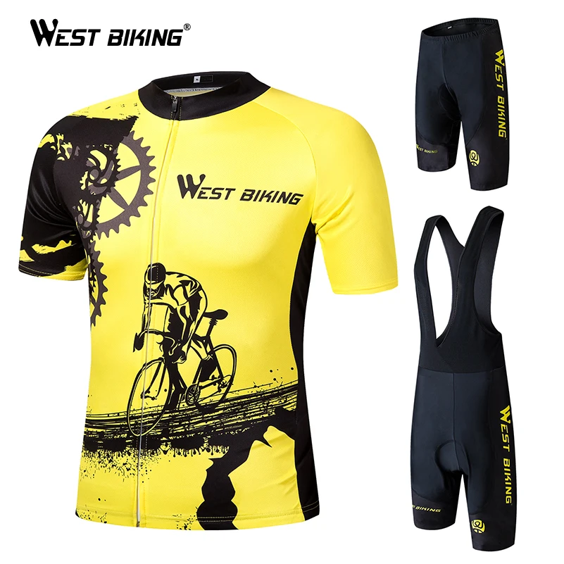 

WEST BIKING 2018 Pro Summer Cycling Jersey Set Mountain Bike Clothing MTB Bicycle Clothes Wear Ropa Ciclismo Men Cycling Sets
