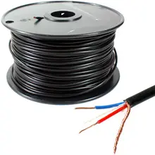 KL Высокое качество 100 м микрофонный кабель 24 awg с черным цветом
