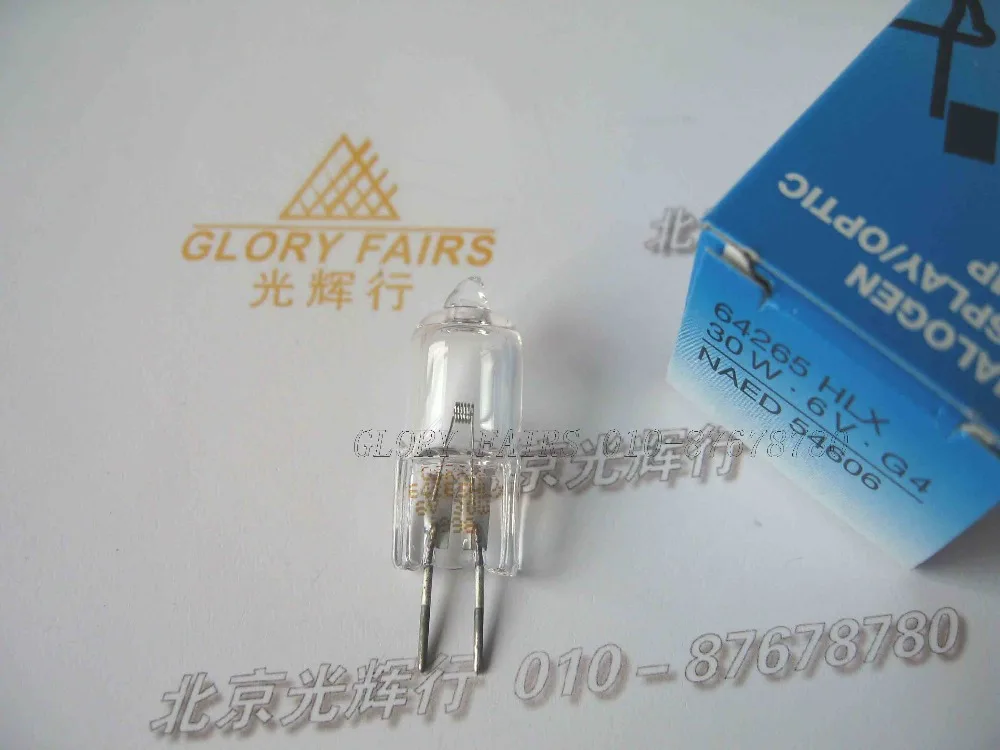 5 шт. OSRAM HLX 64265 6 в 30 Вт G4 NAED 54606 лампа 64265HLX 6V30W галогенная Zeiss Leica Nikon Olympus лампы для