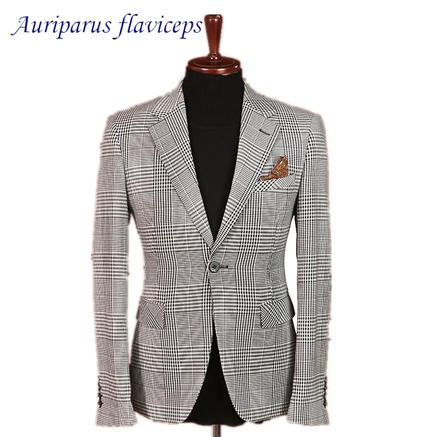 

Auriparus flaviceps Houndstooth Check Men Suits 2 pieces Houndstooth Plaid Suit Custom Made Man Suit Houndstooth Man Blazers