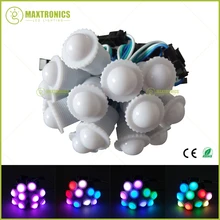 16 мм Диаметр 1 светодиодный WS2811 IC молочно-белого цвета в виде ракушки светодиодный Пиксели строка цифровой Цвет осветительный модуль DC5V Водонепроницаемый IP68 RGB светодиодный модуль