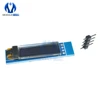 Pantalla LCD OLED azul/blanco, 0,91 pulgadas, 128x32, IIC, I2C, módulo de bricolaje, controlador SSD1306, IC, 0,91 