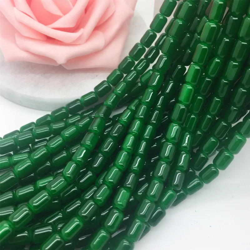 

30Pcs 6X8mm Cylinder Glass Spacer Loose Beads Jewelry Making#IM20