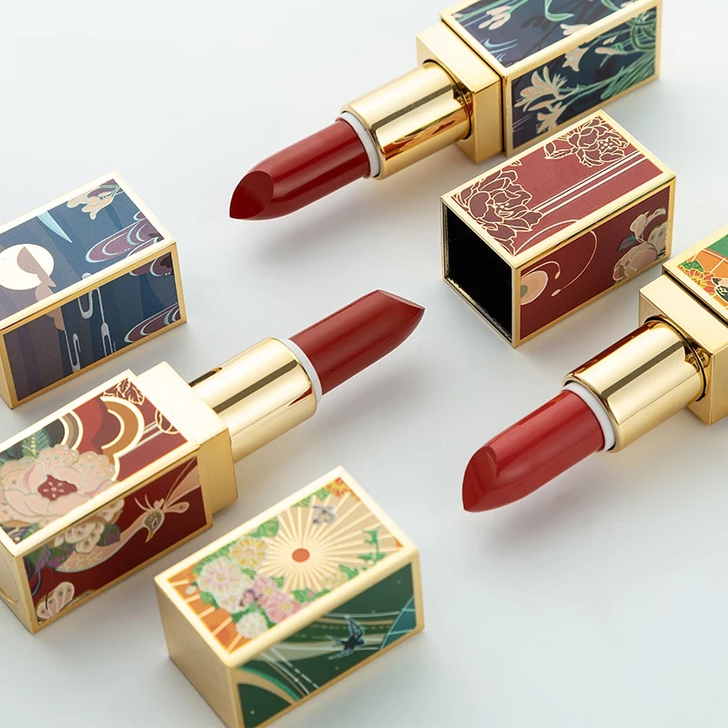 

Forbidden City Style Lipstick Set Moisturizing Non-stick Cup Waterproof Exquisite Matte Lipstick Kit