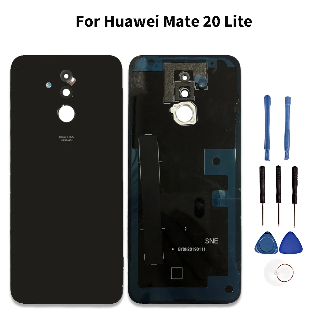 

For Huawei Mate 20Lite Back Battery Housing Cover With Camera Lens Rear Glass Case Replacement For Huawei Mate 20 Lite Back Cove
