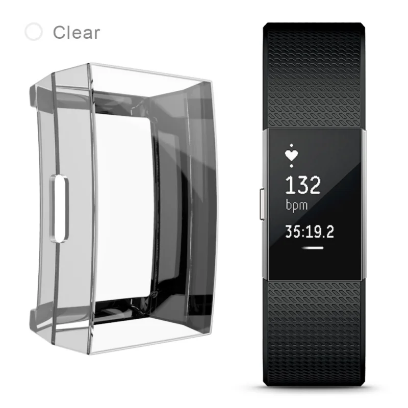 Sports Watch Accessories Protective Case For Charge 2 Lightweight Electroplate TPU Wrist Watch Screen Protector Cover