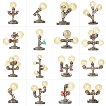 

American industrial style Edison bedside desk Desk Lamp Loft retro restaurant j hotel simple bedside study tube table lamp